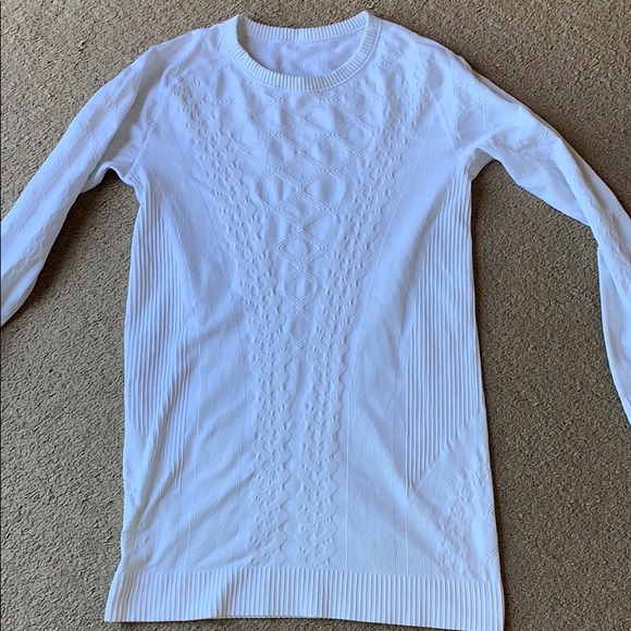 Lululemon Rest less Pullover LS  white sz 8 - Picture 3 of 8